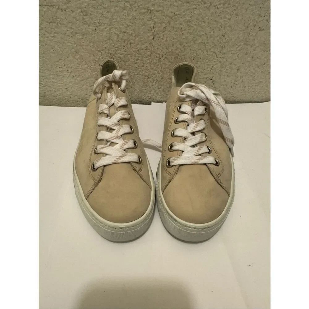 Paul Green Ally Beige/Tan Leather Sneakers super soft 5.5 UK/7.5 US